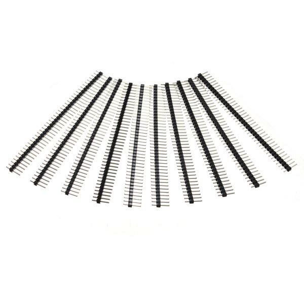 10 Pcs 40 Pin 2.54mm Single Row Male Pin Header Strip Geekcreit for Arduino - products that work with official Arduino boards